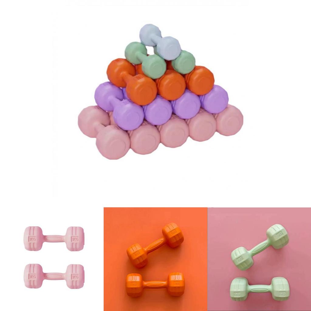 Stylish Pink And Green Dumbbells Set For Women Ideal For Home Fitness And Yoga