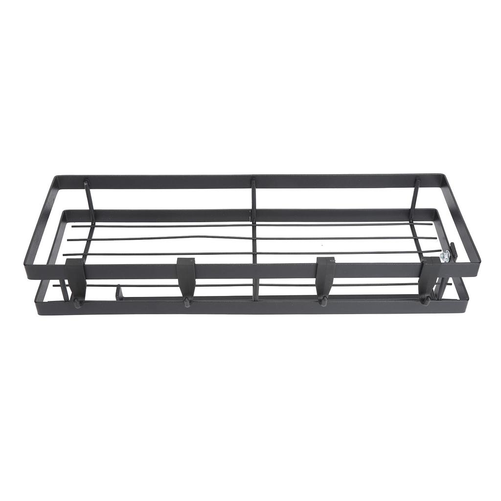 Wall Mounted Spice Rack Organizer Multifunction Metal Wall Spice Rack Hanging Shelf for Kitchen Bathroom
