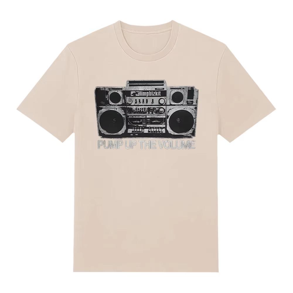 Limp Bizkit Boombox T-Shirts 2026 Unisex Herren Damen Hip Hop Retro Streetwear Baumwolle Kurzarm Vintage Top Hip Hop Streetwear Oversized T-Shirt XL