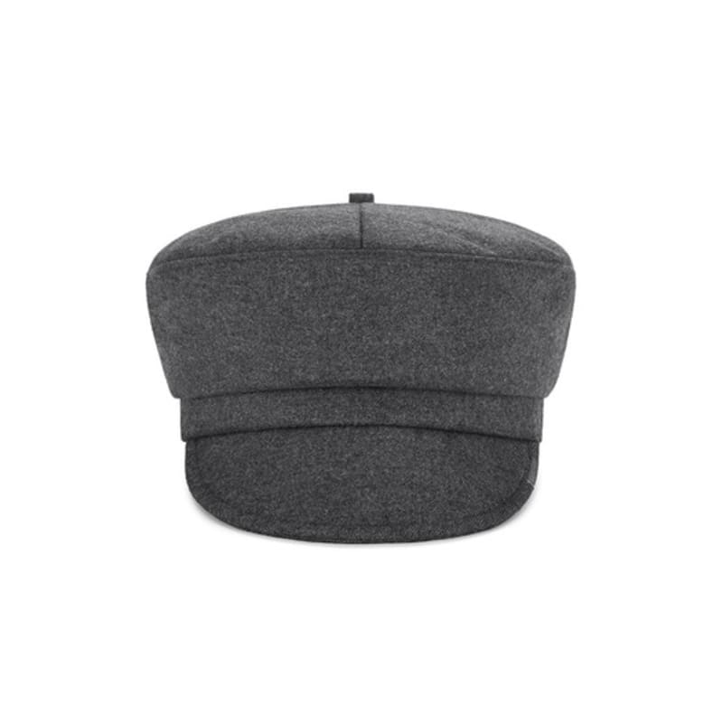VARZAR Metal Tip Wool Sailor Cap Charcoal