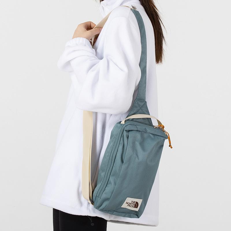The North Face 7L Sports Casual Zipper Crossbody Chest Waist Outdoor Bag Unisex Bags Blue 3KZS-4F5