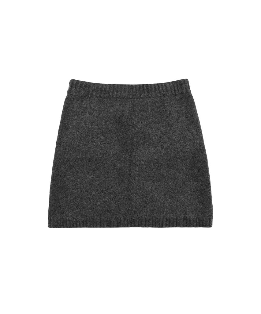 Ames Worldwide Knit Mini Skirt Charcoal