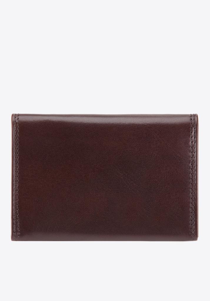 Porte-cartes de visite en cuir pour homme Wittchen avec monogramme Marron Cuir naturel