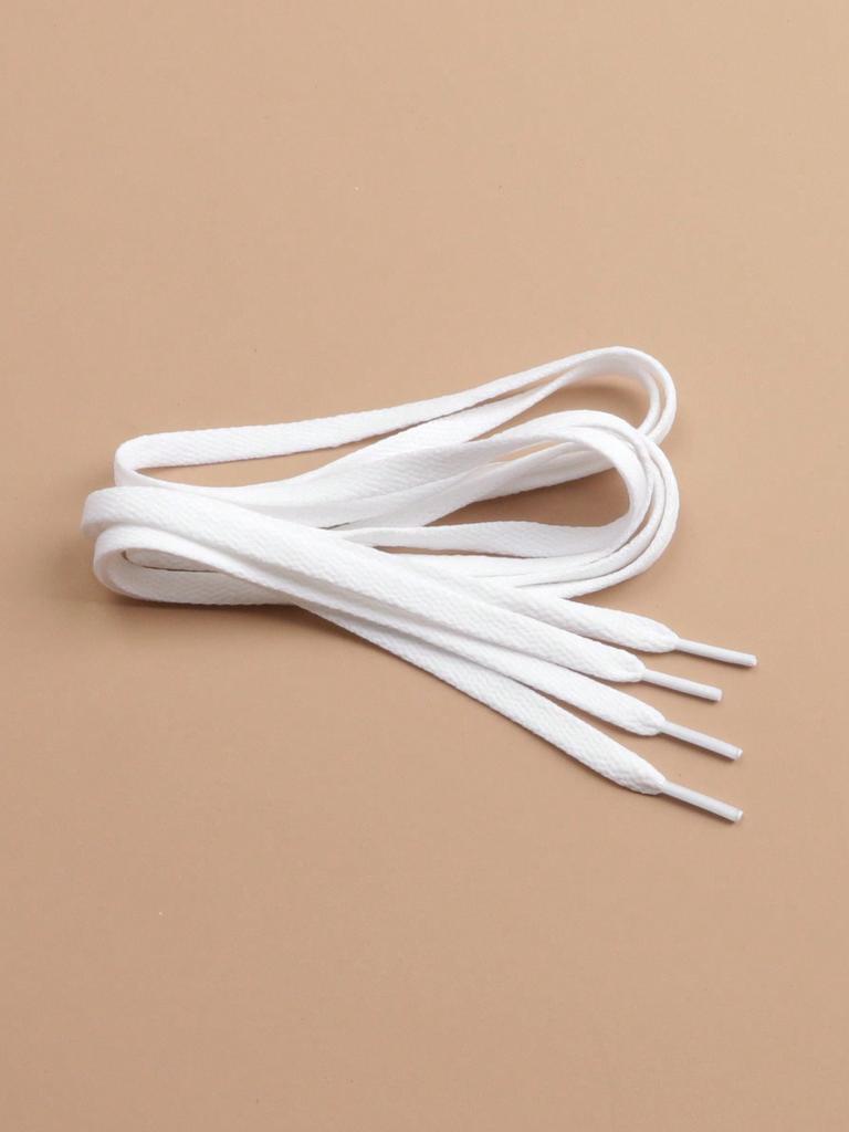 1 Pair Flat Polyester Woven Shoelaces for Sneakers, Multicolor Options Like Red and Blue, Suitable for Couples