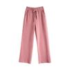 Bande de mousse velours automne et hiver fin décontracté pantalon de nettoyage taille haute ample droit pantalon large pantalon femme