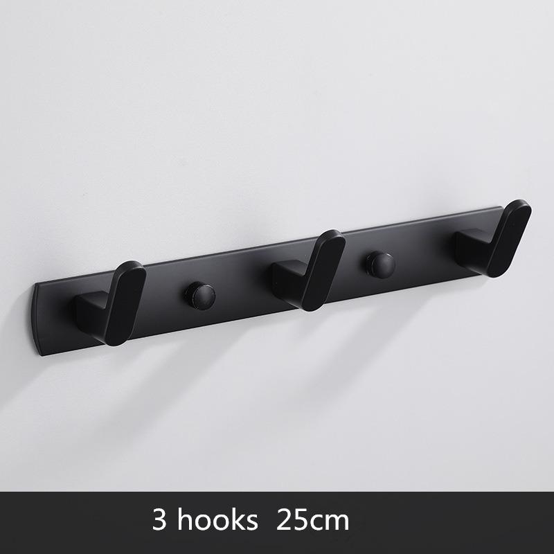 

Tuqiu Black bathroom robe hooks,Aluminum White coat racks,clothes hooks bathroom hardware accessories kitchen hangers