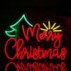 Merry Christmas Neon Sign, Merry Christmas Neon Tube, Sunshine Light Up Sign, Dimmable Christmas Tree LED Neon Light for Christmas Party, New Year's,