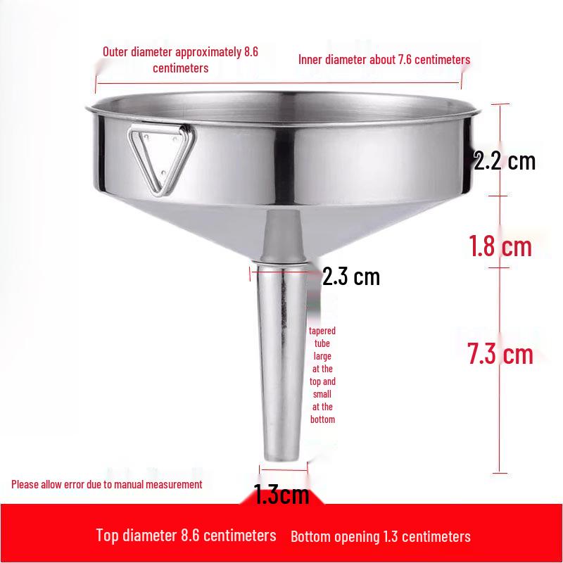 

Thickened Stainless Steel Funnel with Filter (10-Pack)