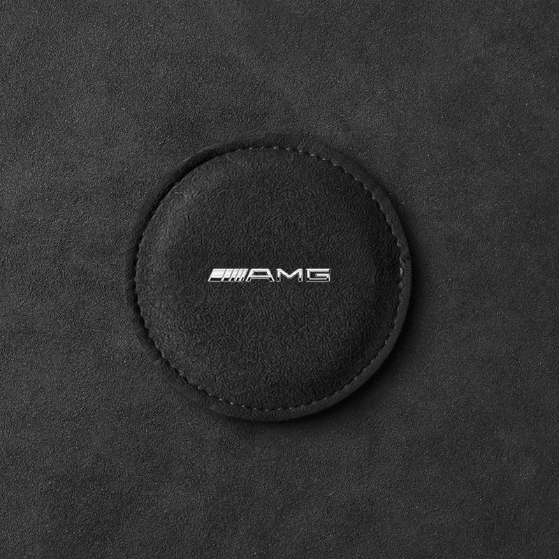 AABIF1 Car Water Cup Pad PU Slot Non-slip Coaster Mat Car Interior Goods Stickers For Mercedes-Benz C320 CL55 CL600 CL65 C240 C280 C320