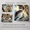 Winged lion clockwork Bedding Duvet cover sets Duvet covers Pillowcases gifts (1 * Duvet Cover 2 * Pillowcases, without duvet insert)