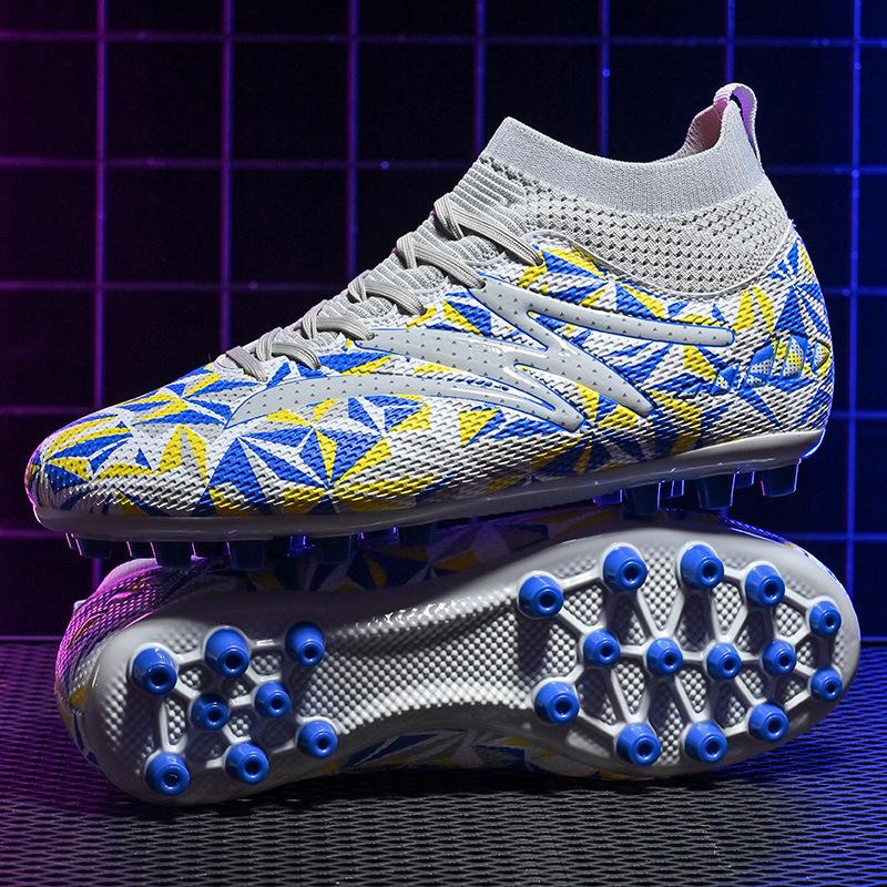 Spikes High-top Football Shoes Men's Training Female Children Broken Student New Adult Length