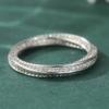 Fashion Classic Twist Design Promise Rings for Couples Simple Style Sparkling Synthetic Zirconia Wedding Engagement Jewelry Gift