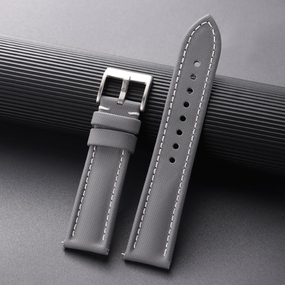 

18/19/20/21/22 мм ремінці з парусини для Omega для Blancpain для Seiko Дайверських годинників Чоловіки Жінки Швидкознімний Водонепроникний Ремінець для годинника 19mm сірий білий колір