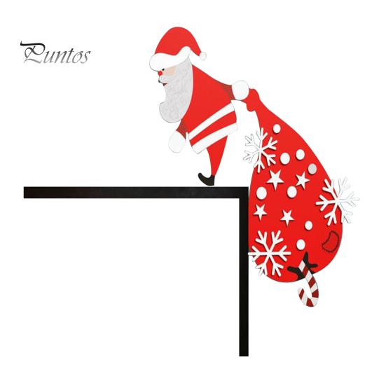 Vánoční dekorace rohu dveří Rustikální dřevěný Santa Claus Elk Gnome Skřítek Levý Pravý Rámeček Cedule Hrana předních dveří Postýlka Sváteční ozdoba