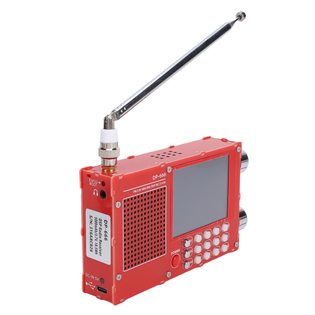 Full Band Radio 2.8 Inch LCD Color Screen High Sensitivity Portable FM LW MW SW Shortwave Radio for Home Travel