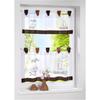 09B + C High-Density Yarn Computer Embroidered Small Coffee Curtain, Small Kitchen Curtain