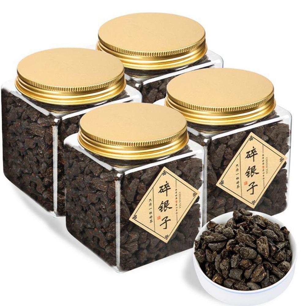 Tea Fossil Silver Coin Yunnan Pu-erh Ripe Tea - Sticky Rice Fragrance, 250g Can