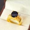 Black Onyx Oval Cut With 925 Silver Gold Plated Ring For Men's #A812 JL375666900540