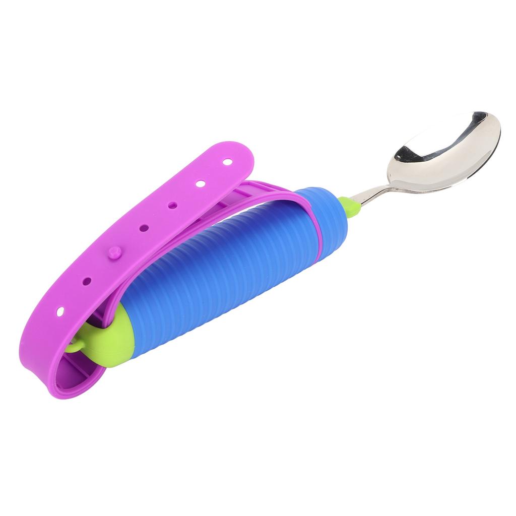 Auxiliary Spoon 360 Degrees  Flexible Rotation Head Safe Practical Eating Spoon for Home