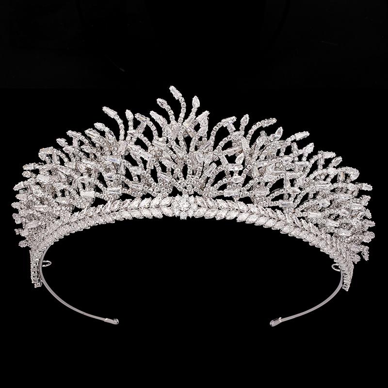 Echsio Stock Wedding Tiara Classic New Exquisite Design Bridal Hair Accessory Vintage Crown for Women BC6480 Corona Princesa