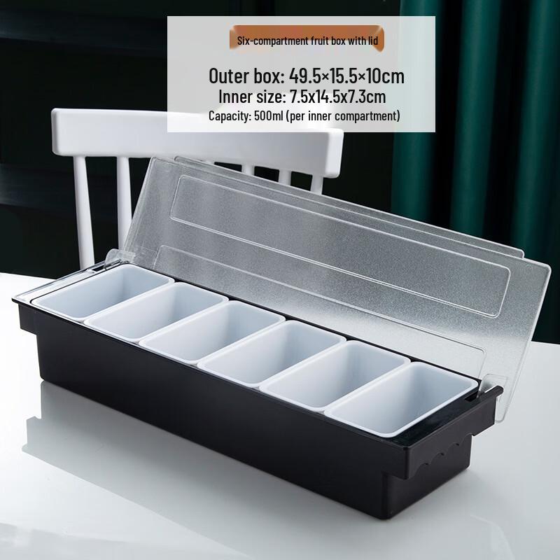 Zhishi Commercial Bar Counter Divided Fruit Box with Lid