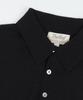 BELLIEF Essential Boucle Cotton Short-Sleeve Polo Knit (Black)