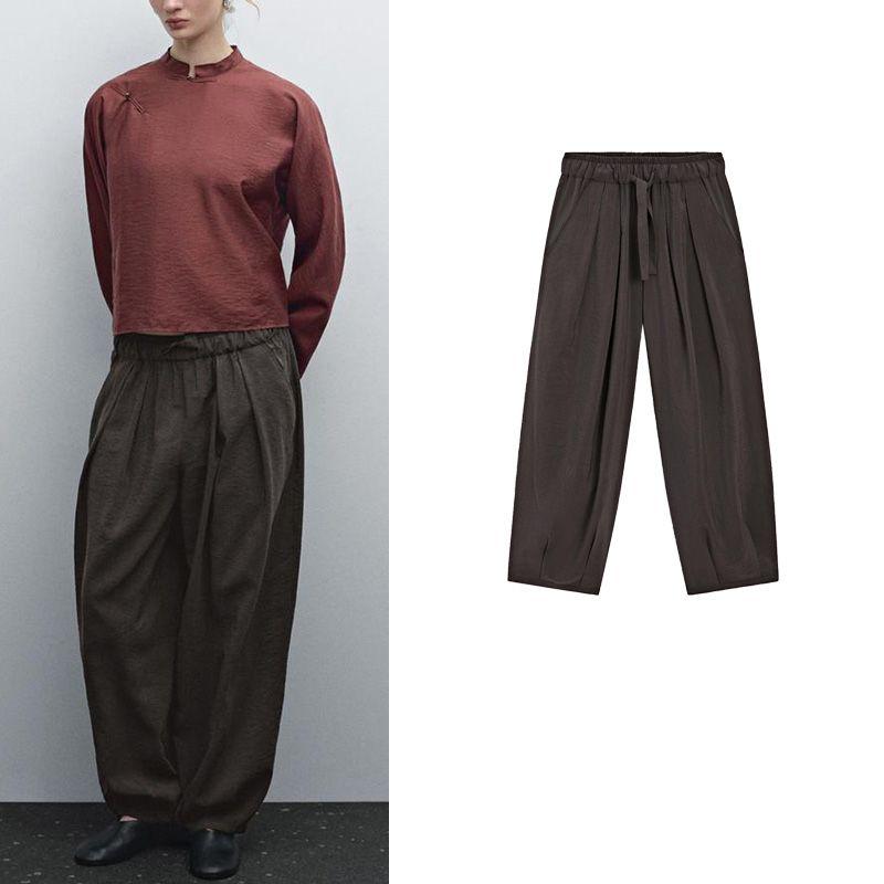 MD Spring/Summer New Arrival Women's Clothing French Style Leisure Artistic Old Qian Style Temperament Commute Loose Pants 5074916