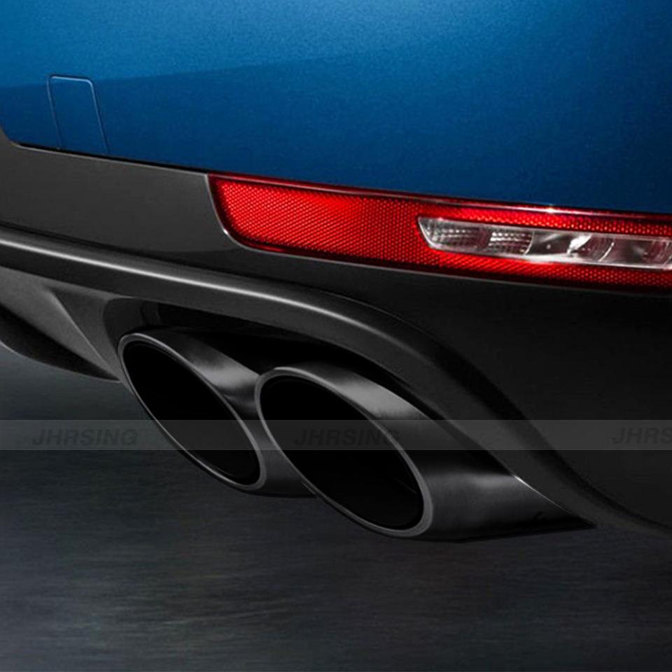 14-18 Porsche Macan Quad Black Chrome Stainless Steel Exhaust Tailpipe