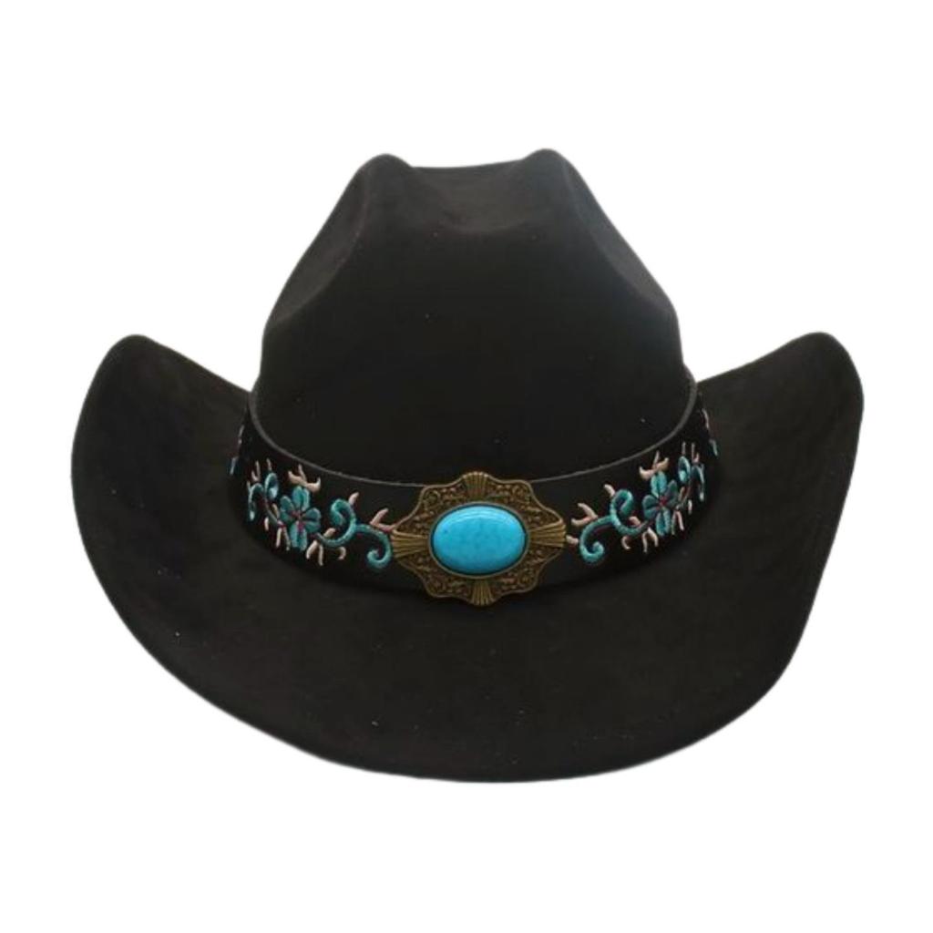 Foreign Trade  Tourism Top Hat Niche Western Cowboy Hat Niche Ethnic Style Skull Stage Dance Performance Hat