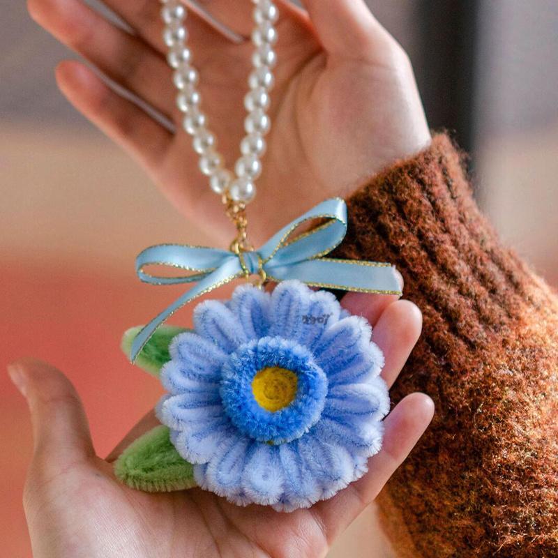Kit de Matériaux DIY Tournesol 2 Pièces Pendentif de Voiture Fait Main Cadeau, pour Décoration de Maison Cadeau de Fête de Fête