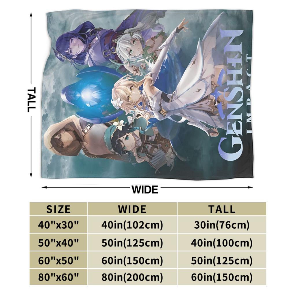 Genshin Impact Game Merch Blankets Ultra-Soft Flannel Throw Blanket Comfortable Plush Thin Quilt
