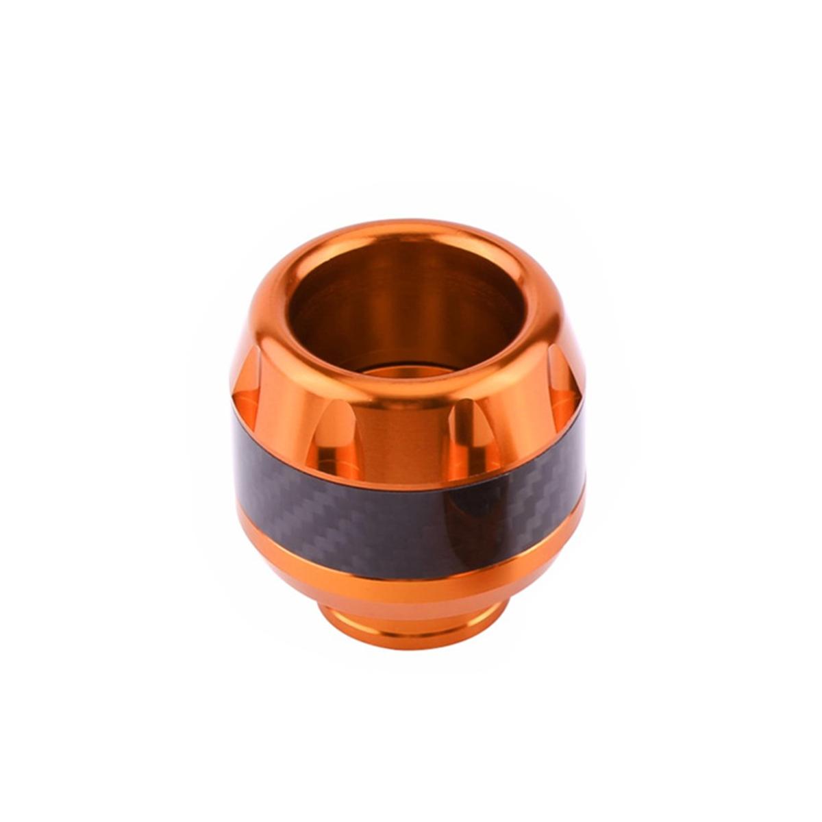 

1pc Orange & Carbon Fiber Motorcycle Front Fork Frame Sliders Crash Protection