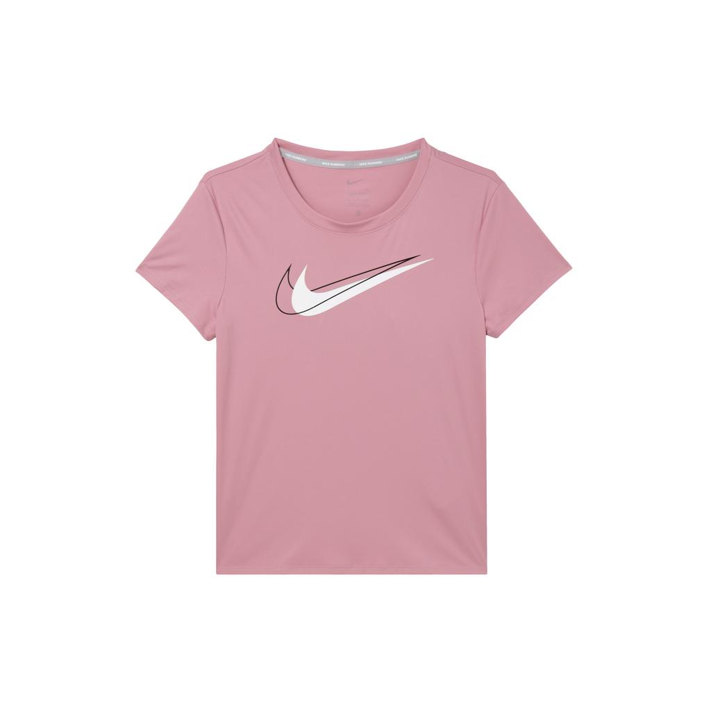 Nike T Shirts Women's Pink Crew Neck Moderate Straight Fit DR7570-630