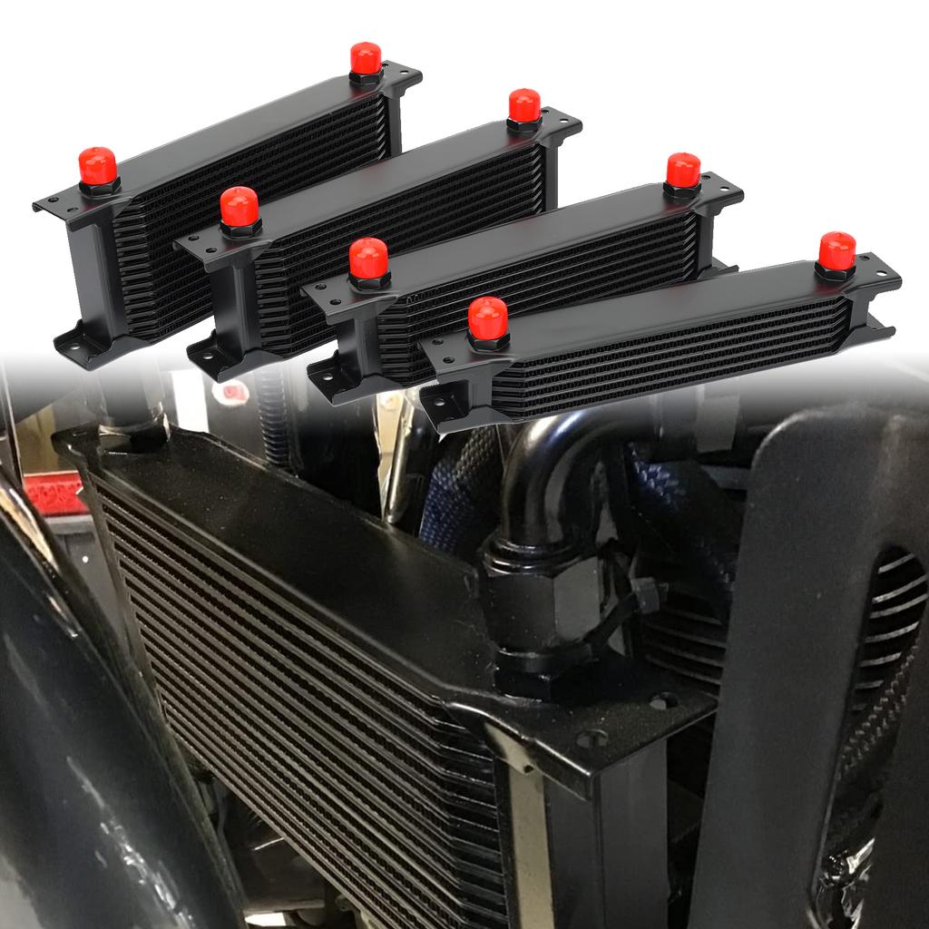 Oil Cooler AN10 Universal British Engine Transmission Oil Cooler Cooling System Aluminum 7/10/13/16/19/25/30 Rows Oil Radiator