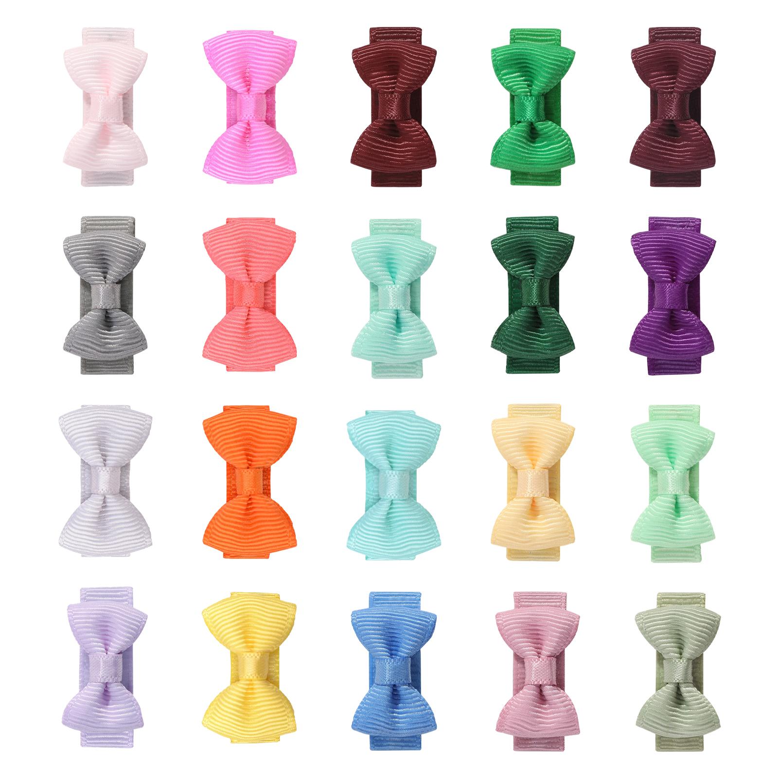 

20Pieces Small Bowknot Hair Clip Side Hair Clip For Children Candy Color Hair Accessories Perfect For Everyday Use B