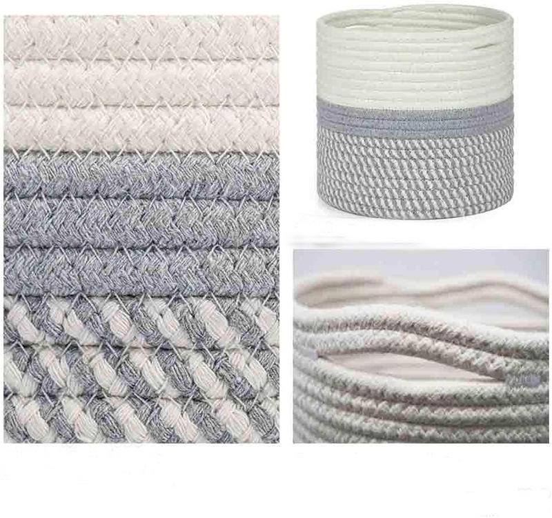 Woven Cotton Rope Basket for Flowers - Modern Indoor Flower Pot and Storage Solution