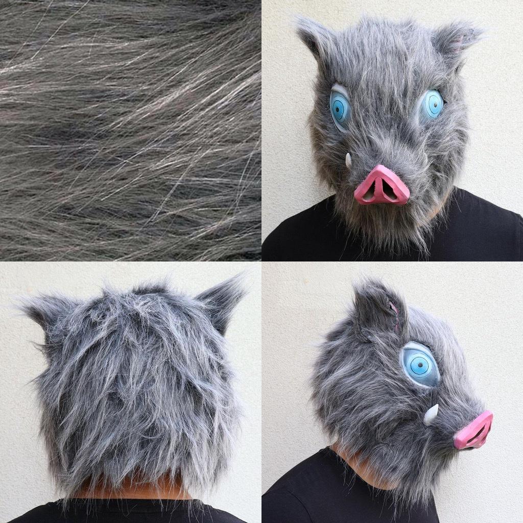 Authentic Anime Demon Slayer Kimetsu No Yaiba Hashibira Inosuke Pig Cosplay Mask Ideal For Costume Parties
