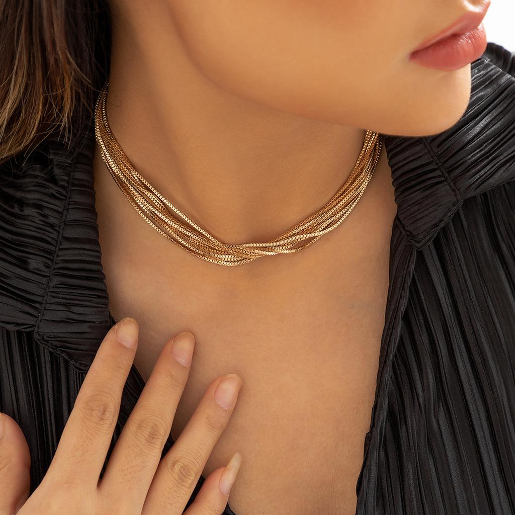 Accessories Hip Hop Trend Pendant Neck Chain Multi-layer Chain Clavicle Necklace Accessories Temperament Round Ball Personality Necklace