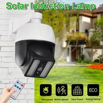 Solar Light Motion Sensor Security Dummy Camera Wireless Outdoor Flood Light IP65 Waterproof Lamp 3 Mode For Home Garden