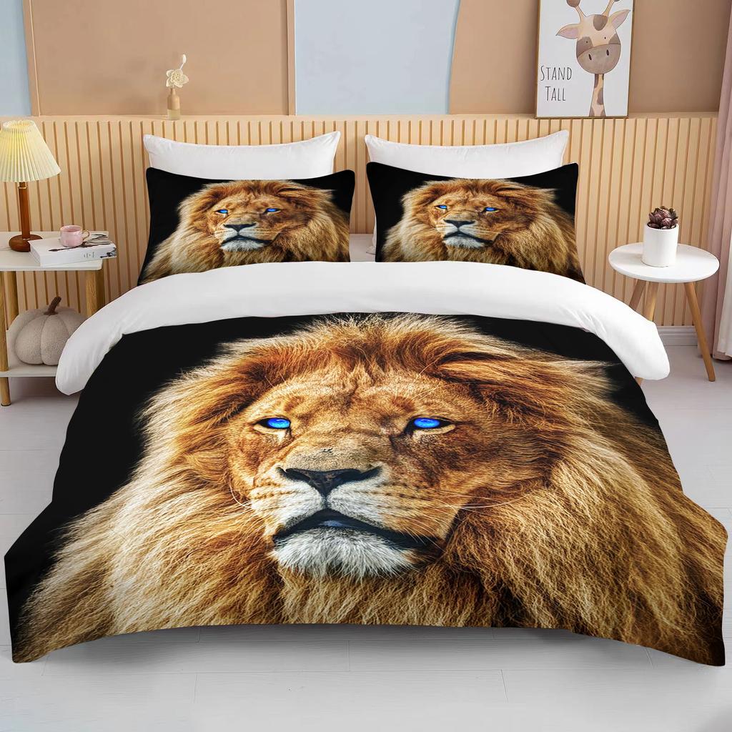 10 Sizes Cute Lion Bedding Set Duvet Cover Set 3d Bedding Digital Printing Bed Linen Queen Size Boy Bedding Set Fashion Design