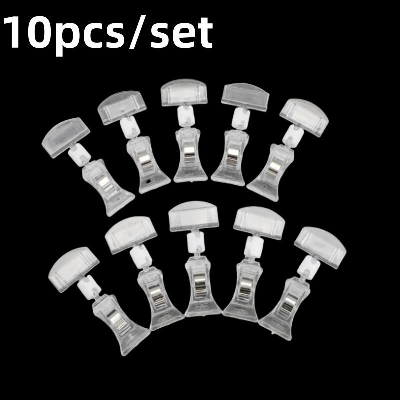 10 piezas Clip para Señal de Producto Acrílico Etiqueta de Precio Soportes para Exhibición de Precios Etiqueta Supermercado Etiqueta de Precio Adhesiva Tipo Tarjeta de Mesa Pinza