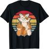 Katzen Vintage Retro Mittelfinger Katze T-Shirt