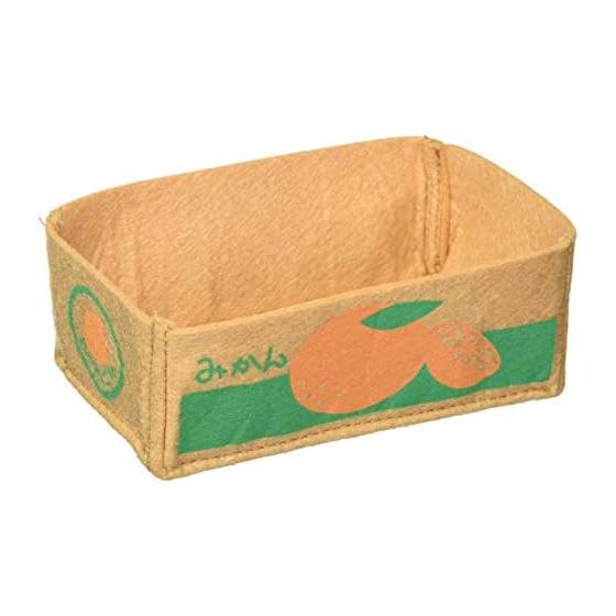 Sanei Boeki Original Nekodango Cat Cushion for 2 Cats, Mandarin Orange Crate Style, W12D8H4.5cm, Animal