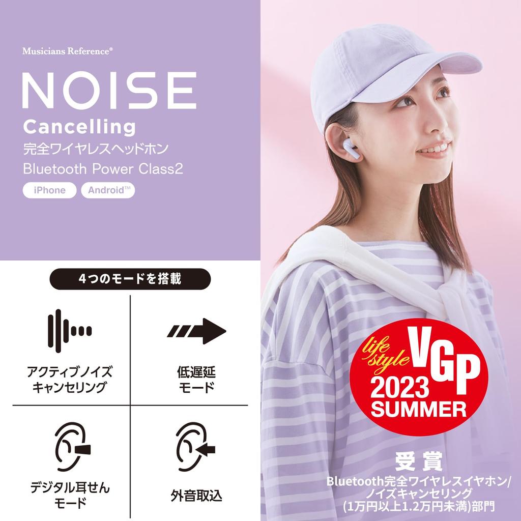 Căști fără fir ELECOM Compatibil cu anularea zgomotului Bluetooth Compatibil AAC Ușor Complet fără fir Mod dop pentru urechi Mod sunet extern Violet