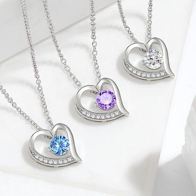Love Pendant Collar Chain Girl Qixi Gives Her Girlfriend A Simple Asymmetrical Heart Necklace