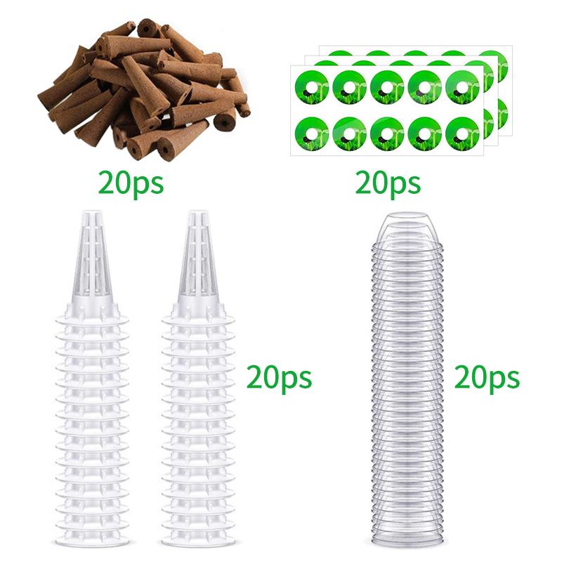 Hydroponics Growing Basket Soilless Culture Seed Nursery Pot Gardening Supplies 20/50pcs Transparent Seed Germination Mesh Pot