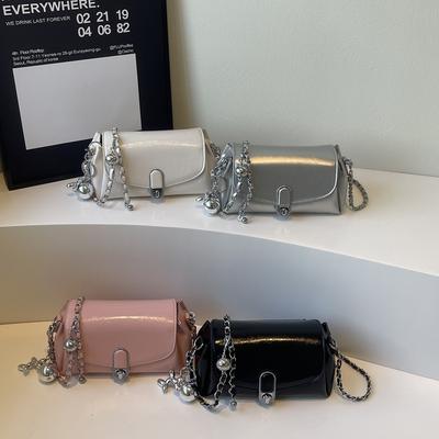 2025 New Chain Bag Women's Commuting Versatile Temperament Messenger Bag Simple Texture Fashion Underarm Shoulder Bag