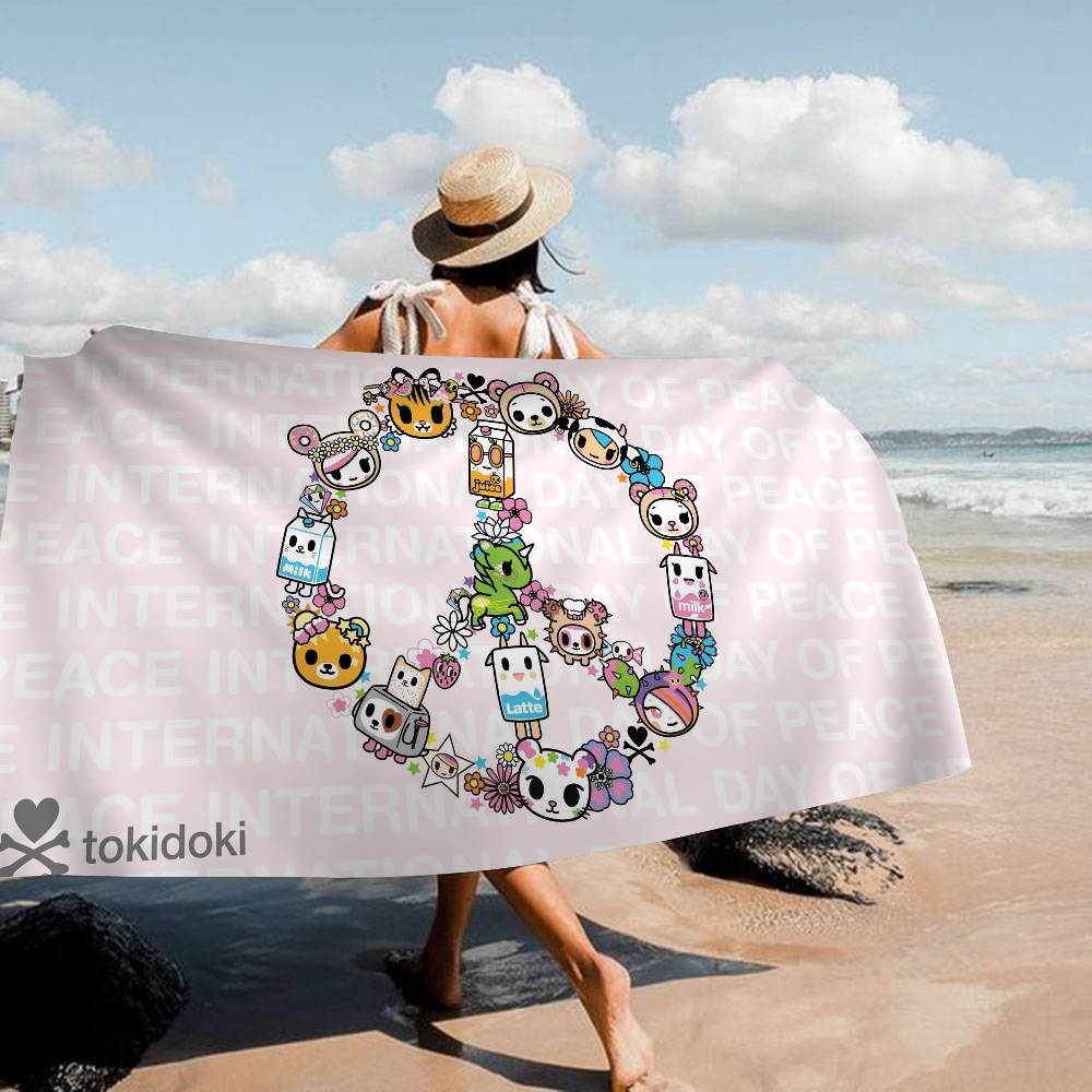 Japan Tokidoki Anime Badetuch Mikrofaser Weich Wasserabsorbierend Atmungsaktiv Für Mädchen Kinder Dekoratives Cartoon Strandtuch