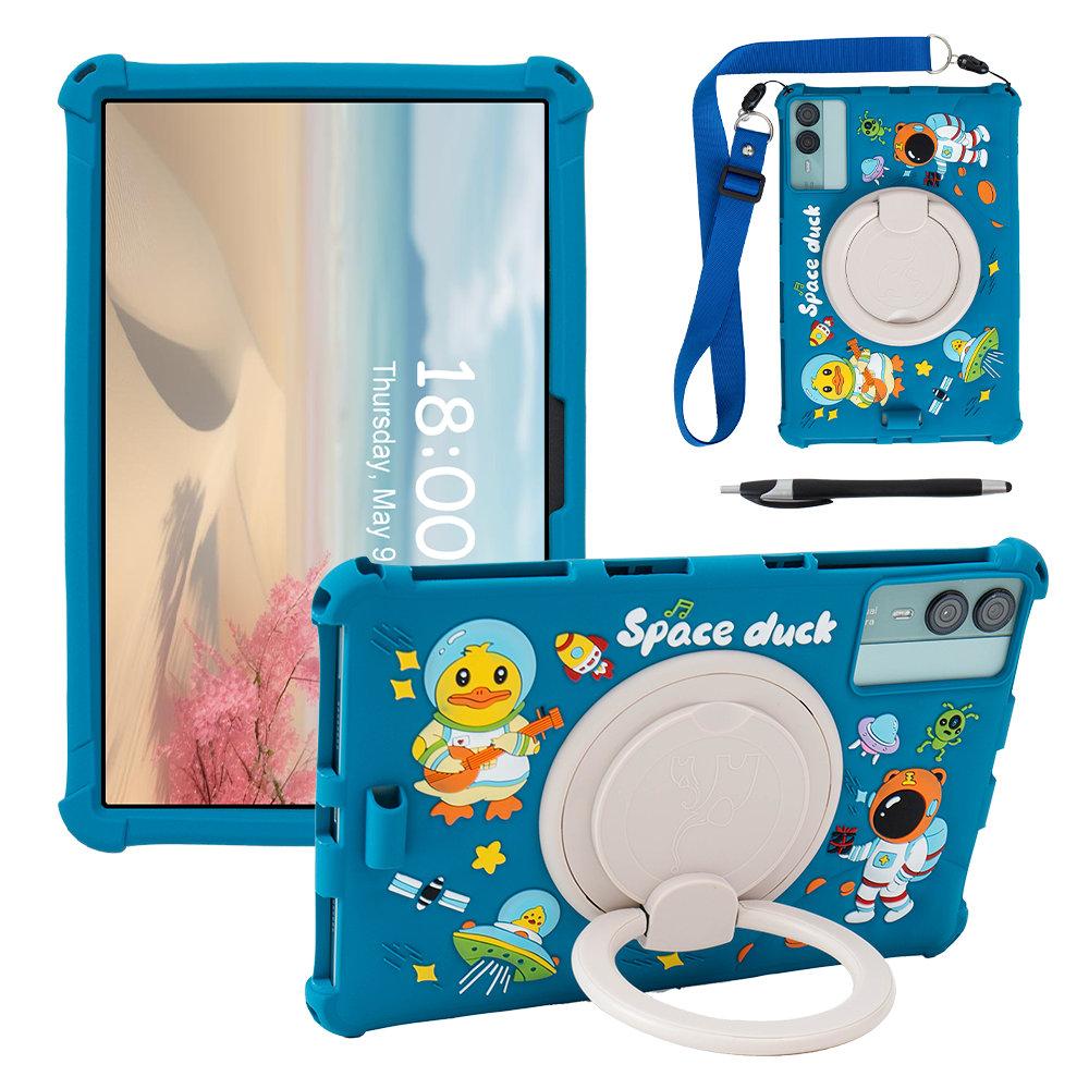 360 Drehbar Cartoon Weiche Silikonhülle Für Doogee T30 Pro T30SE 11'' Kinder Tablet Ständerhülle Mit Stiftschlaufe