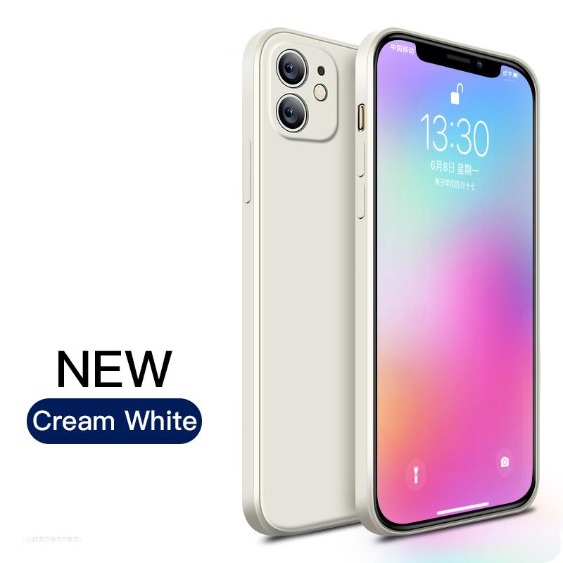 New   Square Liquid Silicone Soft Case For iPhone 11 Pro X XR XS Max 7 8 6 6s Plus SE 2  12 Mini Phone Cover
